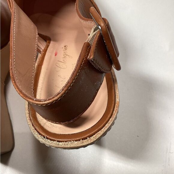 Robert Clergerie French' Brown Leather Ankle Strap Cognac Leather Heels EU 37 - Picture 7 of 16